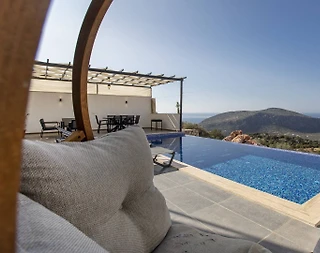 Kaş Kalkan'da Deniz Manzaralı, Özel Havuzlu, Jakuzili Villa - 5