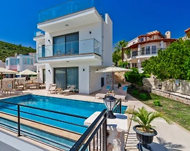 Kaş Kalkan'da Deniz Manzaralı, Özel Havuzlu, Jakuzili Villa - 2