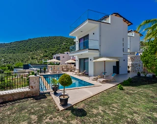 Kaş Kalkan'da Deniz Manzaralı, Özel Havuzlu, Jakuzili Villa - 3