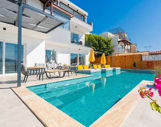 Kaş Kalkan'da Deniz Manzaralı, Özel Havuzlu, Jakuzili Villa - 4