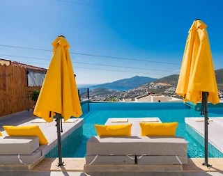 Kaş Kalkan'da Deniz Manzaralı, Özel Havuzlu, Jakuzili Villa - 2