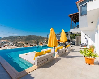 Kaş Kalkan'da Deniz Manzaralı, Özel Havuzlu, Jakuzili Villa - 3