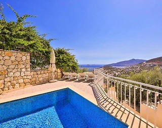 Kaş Kalkan'da Deniz Manzaralı, Özel Havuzlu, Kiralık Merkezi Villa - 4