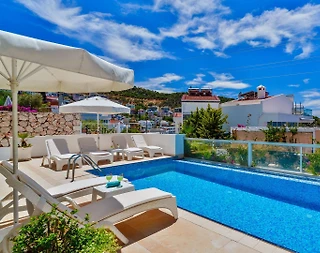 Kaş Kalkan'da Deniz Manzaralı, Özel Havuzlu, Kiralık Villa - 5