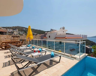 Kaş Kalkan'da Deniz Manzaralı, Özel Havuzlu, Konforlu Villa - 5