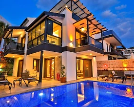 Kaş Kalkan'da Deniz Manzaralı, Sonsuzluk Havuzlu, Lüks Villa - 2