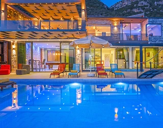 Kaş Bezirgan'da Deniz ve Doğa Manzaralı, Özel Havuzlu, Jakuzili Villa - 2