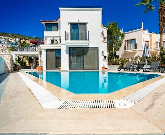 Kaş Kalkan'da Deniz ve Doğa Manzaralı, Özel Havuzlu, 4+1 Villa - 1