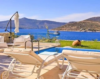 Kaş Kalkan'da Denize Sıfır Konumda, Özel Havuzlu, Görkemli Villa - 5