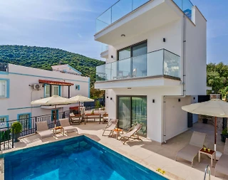 Kaş Kalkan'da Doğa Manzaralı, Özel Havuzlu, Lüks Villa - 1