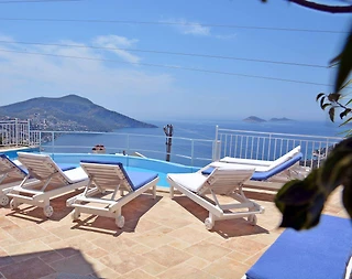 Kaş Kalkan'da Enfes Deniz Manzaralı, Özel Havuzlu, 10 Kişilik Villa - 2