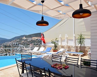 Kaş Kalkan'da Enfes Deniz Manzaralı, Özel Havuzlu, 10 Kişilik Villa - 1