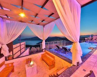 Kaş Kalkan'da Enfes Deniz Manzaralı, Özel Havuzlu, Kiralık Villa - 4