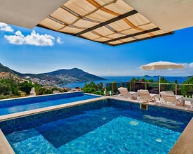 Kaş Kalkan'da Enfes Deniz Manzaralı, Özel Havuzlu, Konforlu Villa - 3