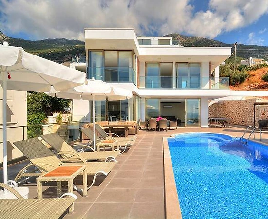 Kaş Kalkan'da Enfes Deniz Manzaralı, Özel Havuzlu, Lüks Villa - 1