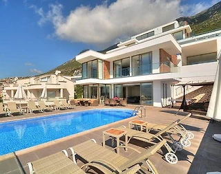 Kaş Kalkan'da Enfes Deniz Manzaralı, Özel Havuzlu, Lüks Villa - 4