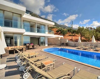 Kaş Kalkan'da Enfes Deniz Manzaralı, Özel Havuzlu, Lüks Villa - 5