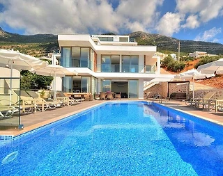 Kaş Kalkan'da Enfes Deniz Manzaralı, Özel Havuzlu, Lüks Villa - 3