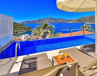 Kaş Kalkan'da Enfes Deniz Manzaralı, Özel Havuzlu, Lüks Villa - 4