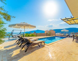 Kaş Kalkan'da Sonsuz Deniz Manzaralı, Özel Havuzlu, Modern Villa - 4