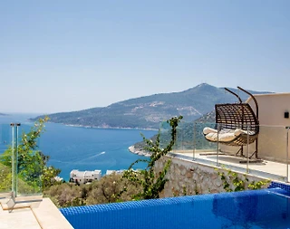 Kaş Kalkan'da İhtişamlı Deniz Manzaralı, Özel Havuzlu, Lüks Villa - 4