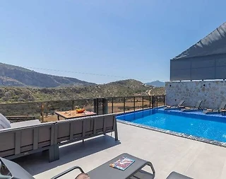 Kaş Bezirgan'da Enfes Doğa Manzaralı, Özel Havuzlu, İkiz Villa - 5