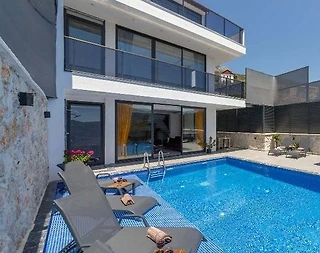 Kaş Bezirgan'da Enfes Doğa Manzaralı, Özel Havuzlu, İkiz Villa - 1