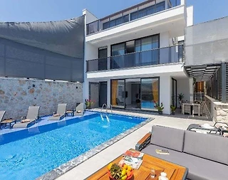 Kaş Bezirgan'da Enfes Doğa Manzaralı, Özel Havuzlu, İkiz Villa - 3