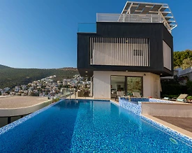 Kaş Kalkan'da Geniş Ailelere Uygun, Sonsuzluk Havuzlu, Modern Villa - 3