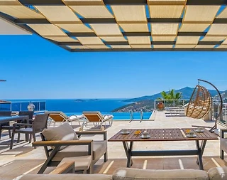 Kaş Kalkan'da Şahane Deniz Manzaralı, Özel Havuzlu, Estetik Villa - 5
