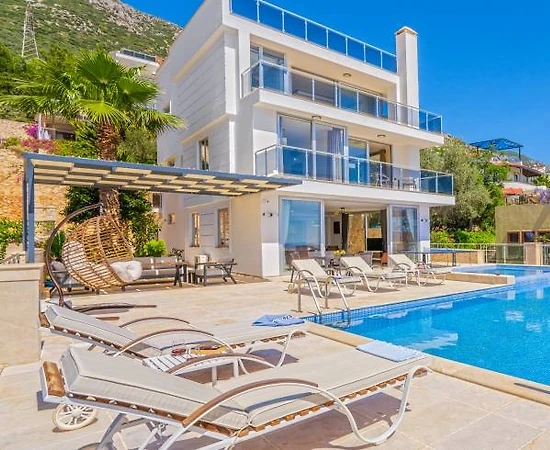 Kaş Kalkan'da Şahane Deniz Manzaralı, Özel Havuzlu, Estetik Villa - 1