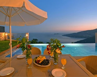 Kaş Kalkan'da Göz Alıcı Deniz Manzaralı, Özel Havuzlu, Balayı Villası - 4