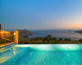 Kaş Kalkan'da Göz Alıcı Deniz Manzaralı, Özel Havuzlu, Balayı Villası - 5