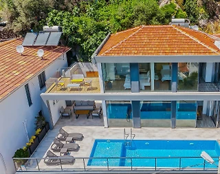 Kaş Kalkan'da Harika Deniz Manzaralı, Özel Havuzlu, Konforlu Villa - 1
