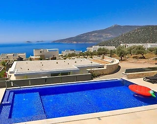 Kaş Kalkan'da Harika Deniz Manzaralı, Özel Havuzlu, Lüks Villa - 5