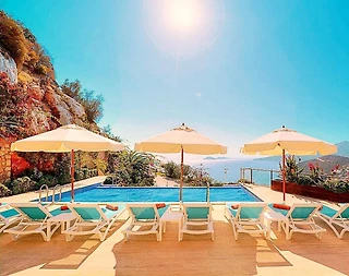 Kaş Kalkan'da Deniz Manzaralı, Sonsuzluk Havuzlu, Ferah Villa - 5