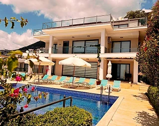 Kaş Kalkan'da Deniz Manzaralı, Sonsuzluk Havuzlu, Ferah Villa - 2