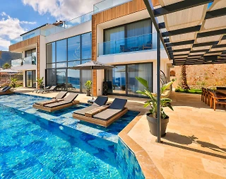 Kaş Kalkan'da Lüks Tasarımlı, Özel Havuzlu, 12 Kişilik Villa - 5