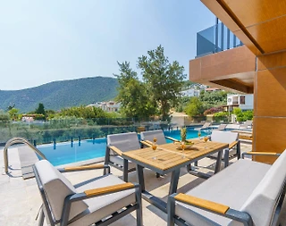 Kaş Kalamar Bölgesinde Muhteşem Manzaralı, Özel Havuzlu, 2+1 Villa - 3