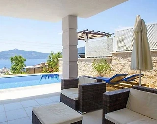 Kaş Kalkan'da Göz Alıcı Deniz Manzaralı, Özel Havuzlu, 3+1 Villa - 4