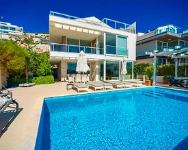 Kaş Kalkan'da Muhteşem Deniz Manzaralı, Özel Havuzlu, Ferah Villa - 2