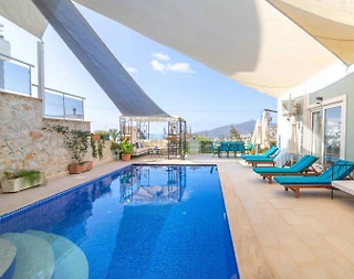 Kaş Kalkan'da Muhteşem Deniz Manzaralı, Özel Havuzlu, Geniş Villa - 2