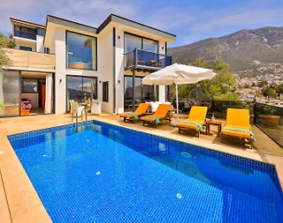 Kaş Kalkan'da Muhteşem Deniz Manzaralı, Özel Havuzlu, Jakuzili Balayı Villası - 1
