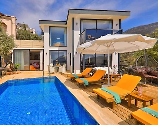 Kaş Kalkan'da Muhteşem Deniz Manzaralı, Özel Havuzlu, Jakuzili Balayı Villası - 2