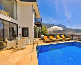 Kaş Kalkan'da Muhteşem Deniz Manzaralı, Özel Havuzlu, Jakuzili Balayı Villası - 3