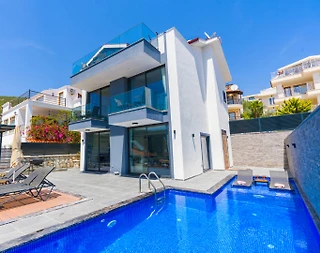 Kaş Kalkan'da Muhteşem Deniz Manzaralı, Özel Havuzlu, Jakuzili Villa - 5