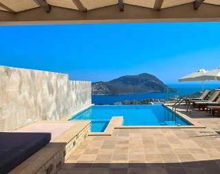 Kaş Kalkan'da Muhteşem Deniz Manzaralı, Özel Havuzlu, Konforlu Villa - 2