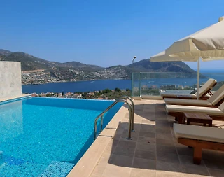 Kaş Kalkan'da Muhteşem Deniz Manzaralı, Özel Havuzlu, Konforlu Villa - 4