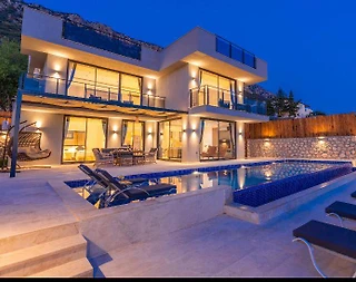 Kaş Bezirgan'da Muhteşem Deniz Manzaralı, Özel Havuzlu, Lüks Villa - 1