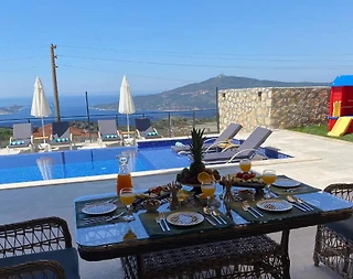 Kaş Bezirgan'da Muhteşem Deniz Manzaralı, Özel Havuzlu, Lüks Villa - 5